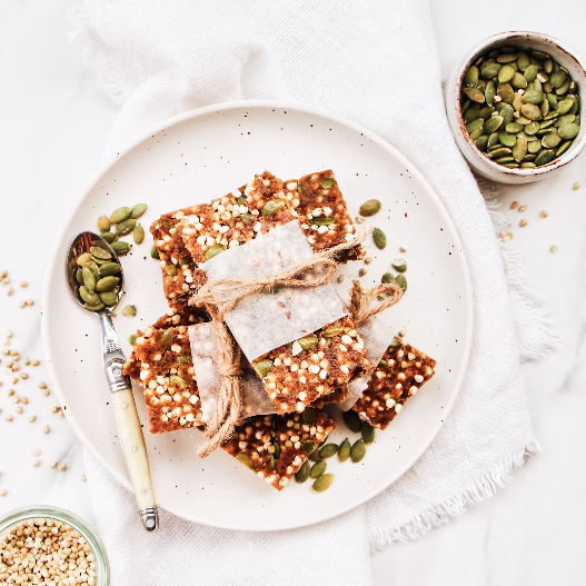 Nut-Free Tahini and Quinoa Slice