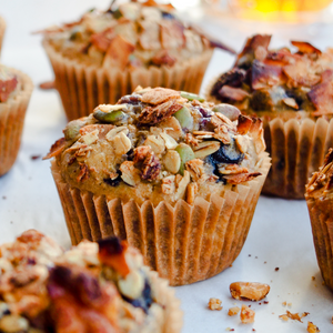 Apple and Blueberry Granola Muffins