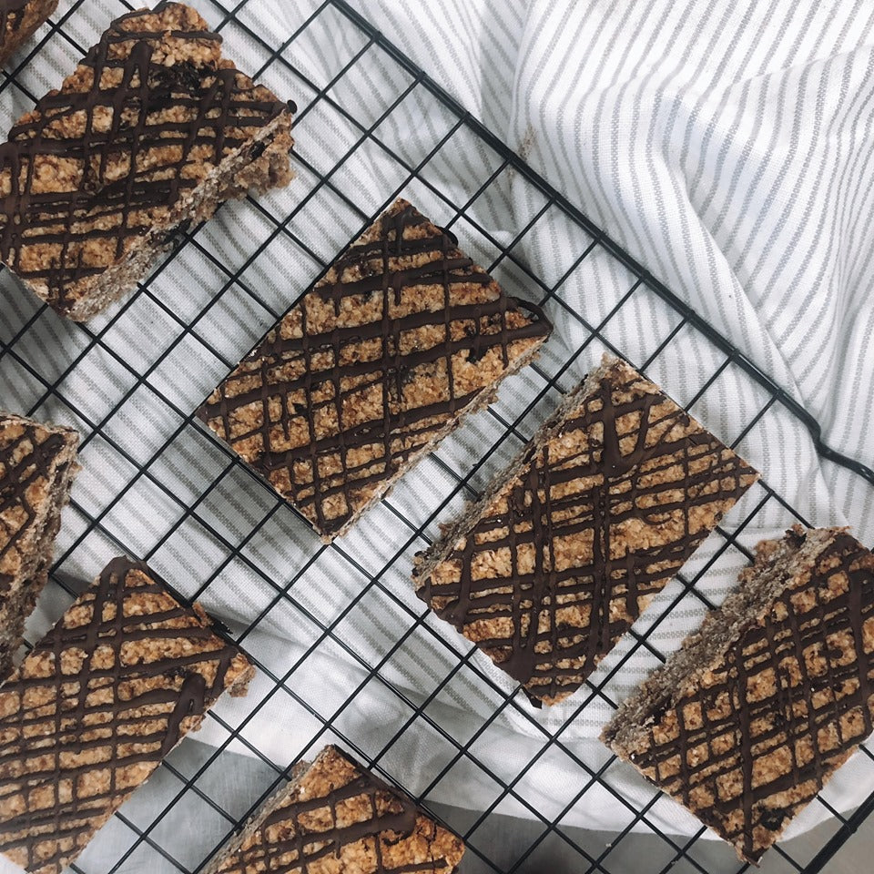 Banana + Cranberry Oat Slice